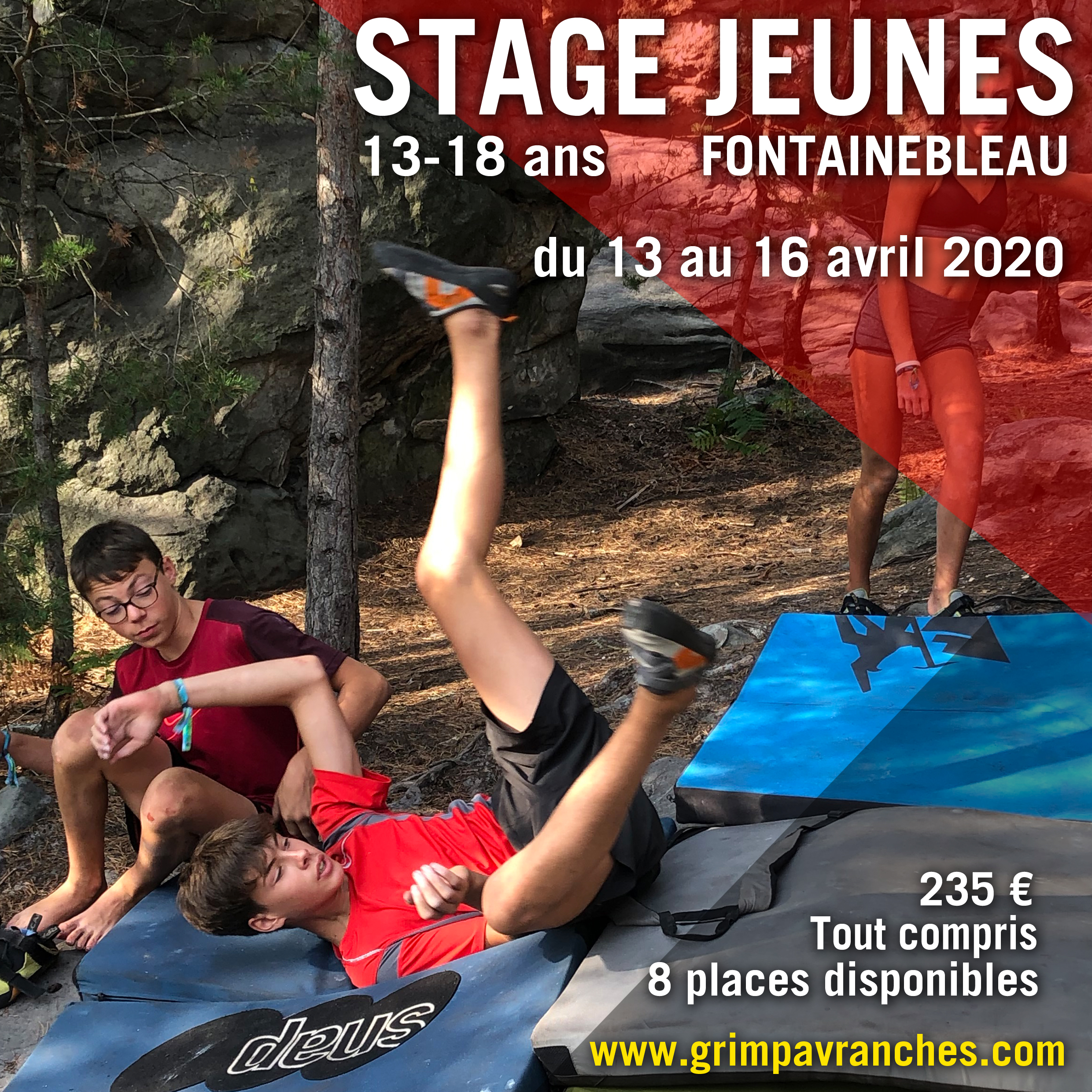 Stage de bloc à Fontainebleau 2020