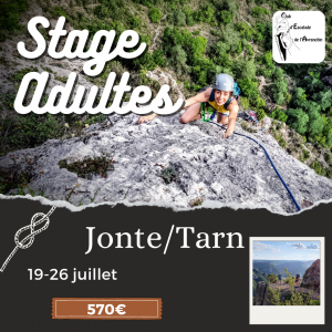 Stage d'escalade Grandes Voies Jonte/Tarn (adultes)